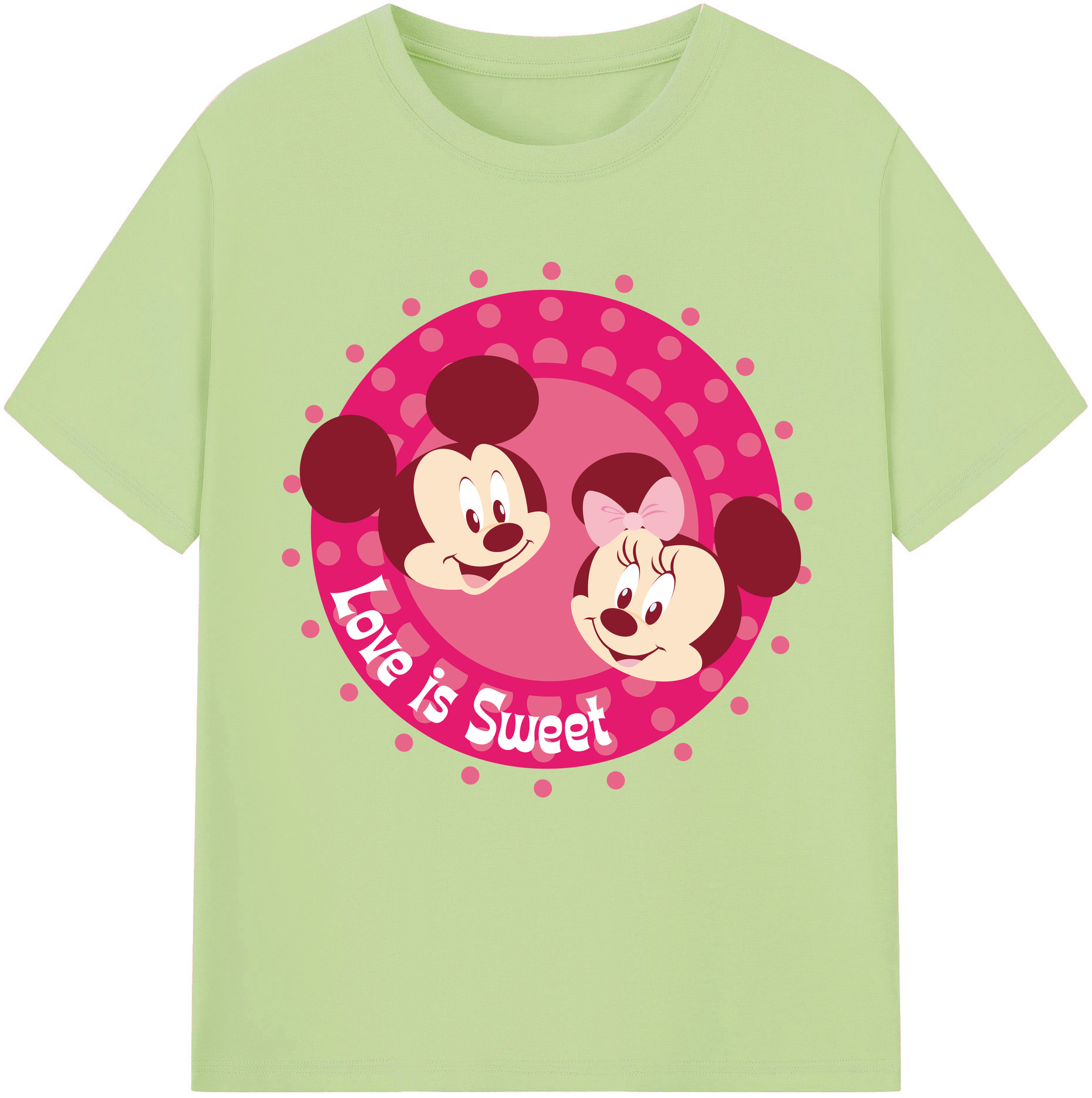 （画像用） ミッキーマウス Mickey Mouse 綿100％半袖Tシャツ（フロントプリント）